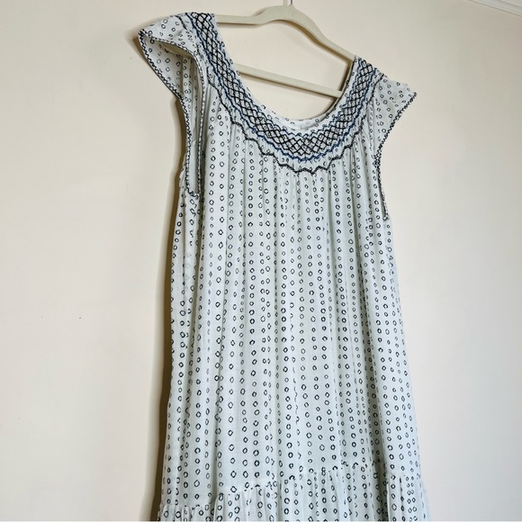 Apiece Apart Aborsano Dress in Dipped Shibori - Dip Tie Dye Boho Smocked - Picture 9 of 16